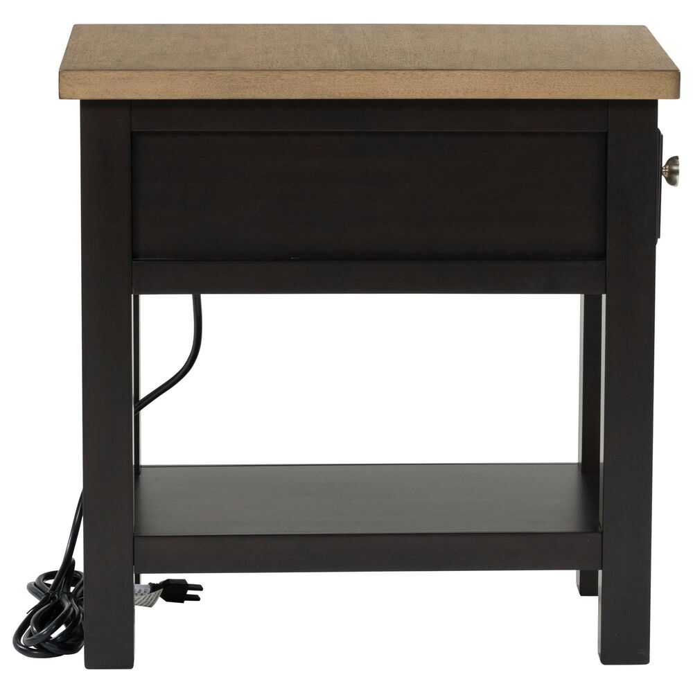 Ashley Drazmine Chairside End Table in Brown and Dark Chocolate, , large