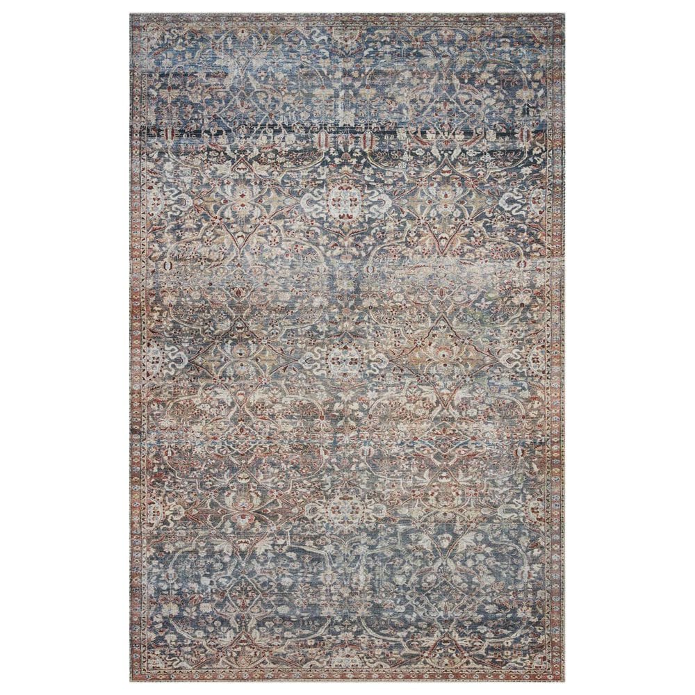 Chris Loves Julia x Loloi Jules 9"6" x 14" Denim and Spice Area Rug, , large