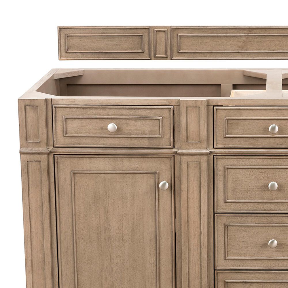 James Martin Bristol 60" Double Bathroom Vanity in White Washed