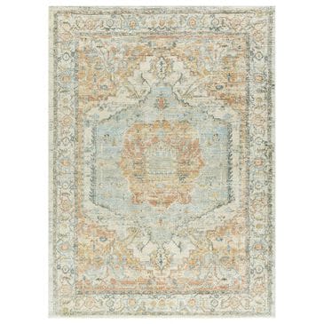 Surya Avellino 10" x 14" Light Beige, Tan, Rose, Gray, Deep Teal, Pale Blue and Light Olive Area Rug, , large