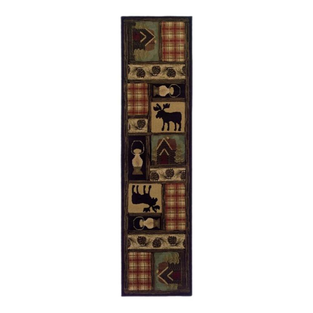 Oriental Weavers Hudson 1067A 1"10" x 7"6" Brown Runner, , large