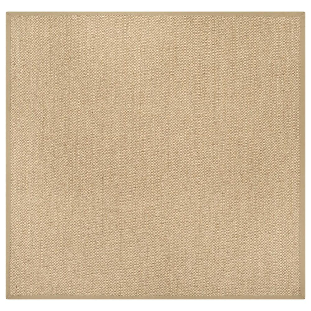 Safavieh Natural Fiber NF141B 10" Square Maize and Linen Area Rug, , large