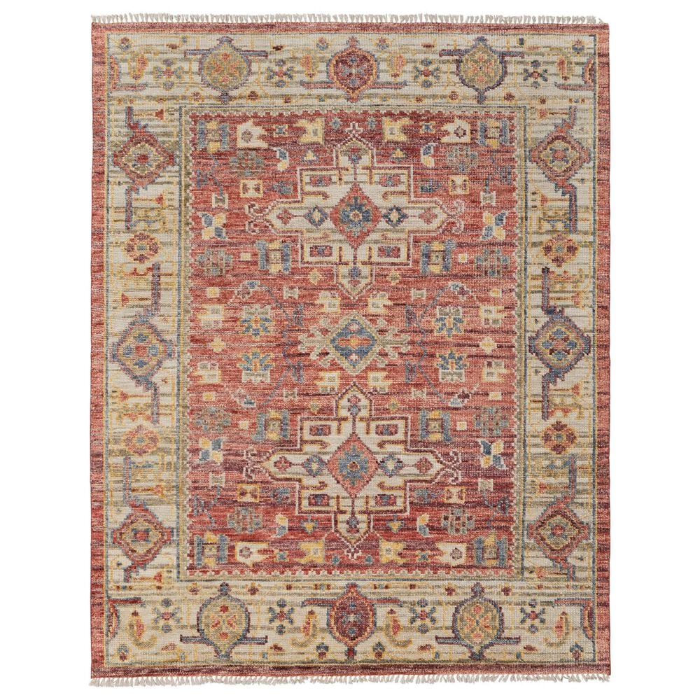 Feizy Fillmore 9" x 12" Rust and Beige Area Rug, , large