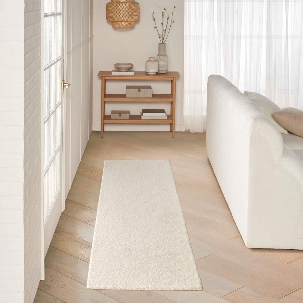 Nourison Pure Angles Ivory 2&#39;3&quot; x 7&#39;6&quot; Runner, , large