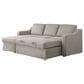 Lifestyle Solutions Haddington Stationary Convertible Sleeper Sofa with Chaise in Flax, , large