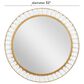 Maple and Jade 32" Round Wall Mirror in Golden Brown and White, , large