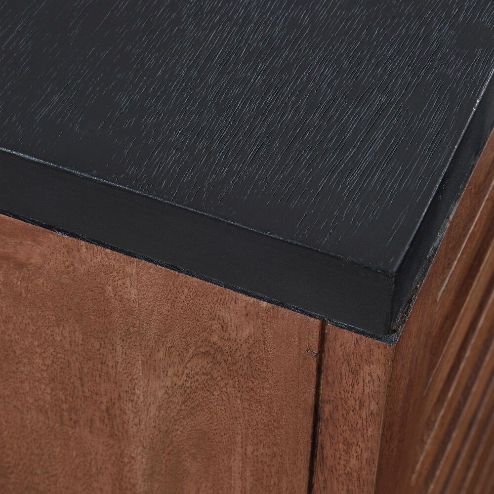 Ashley Kallari Chair Side End Table in Warm Brown and Matte Black, , large