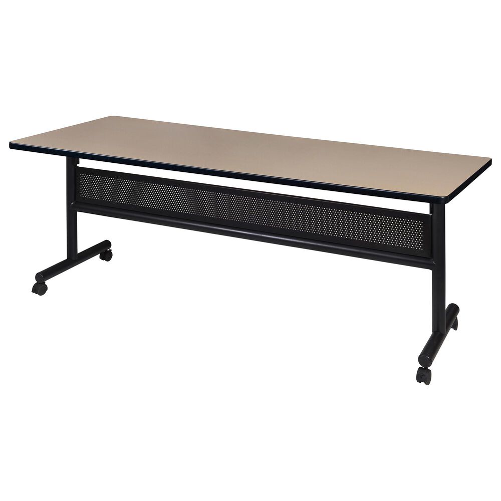 Kobe 72" x 30" Mobile Training Table with Modesty in Beige, , large