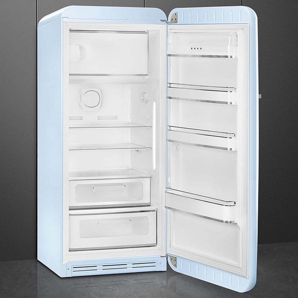 SMEG 9.92 Cu. Ft. Freestanding Compact Refrigerator with Right Handle in Pastel Blue, , large