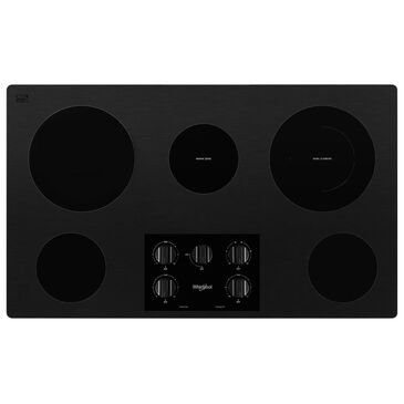 Whirlpool 36" Electric Ceramic Glass Cooktop in Black, , large