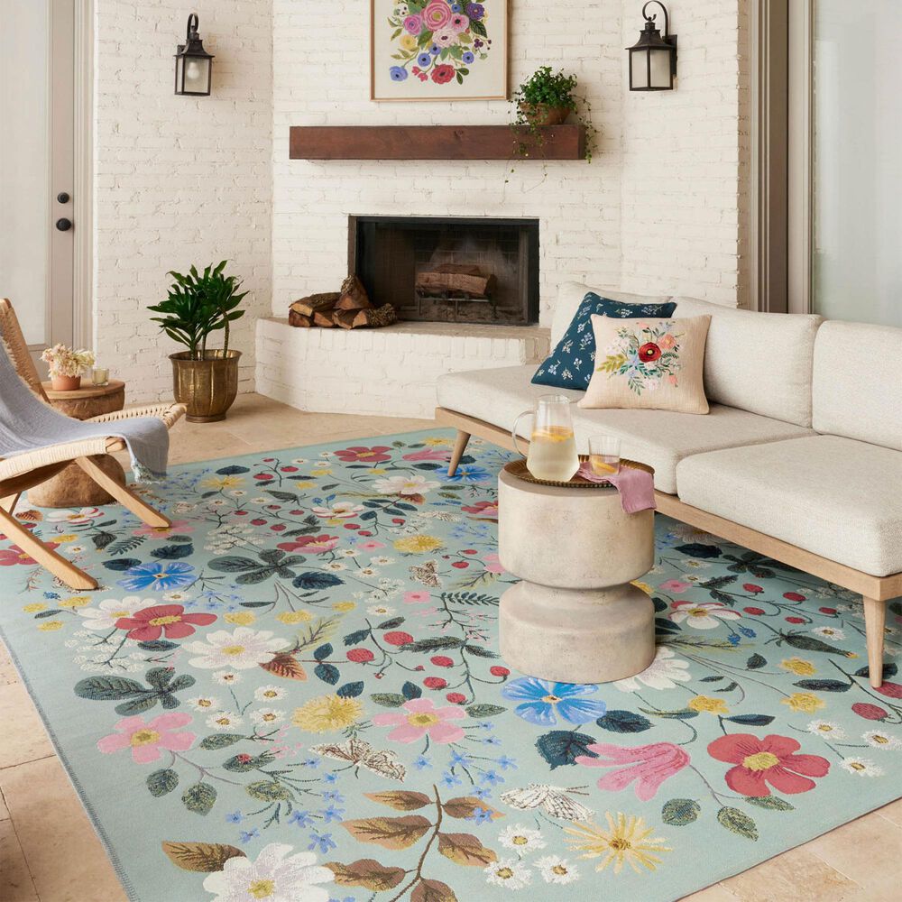 Rifle Paper Co Perennial Strawberry Fields 7&#39;10&quot; x 11&#39;2&quot; Mint Area Rug, , large
