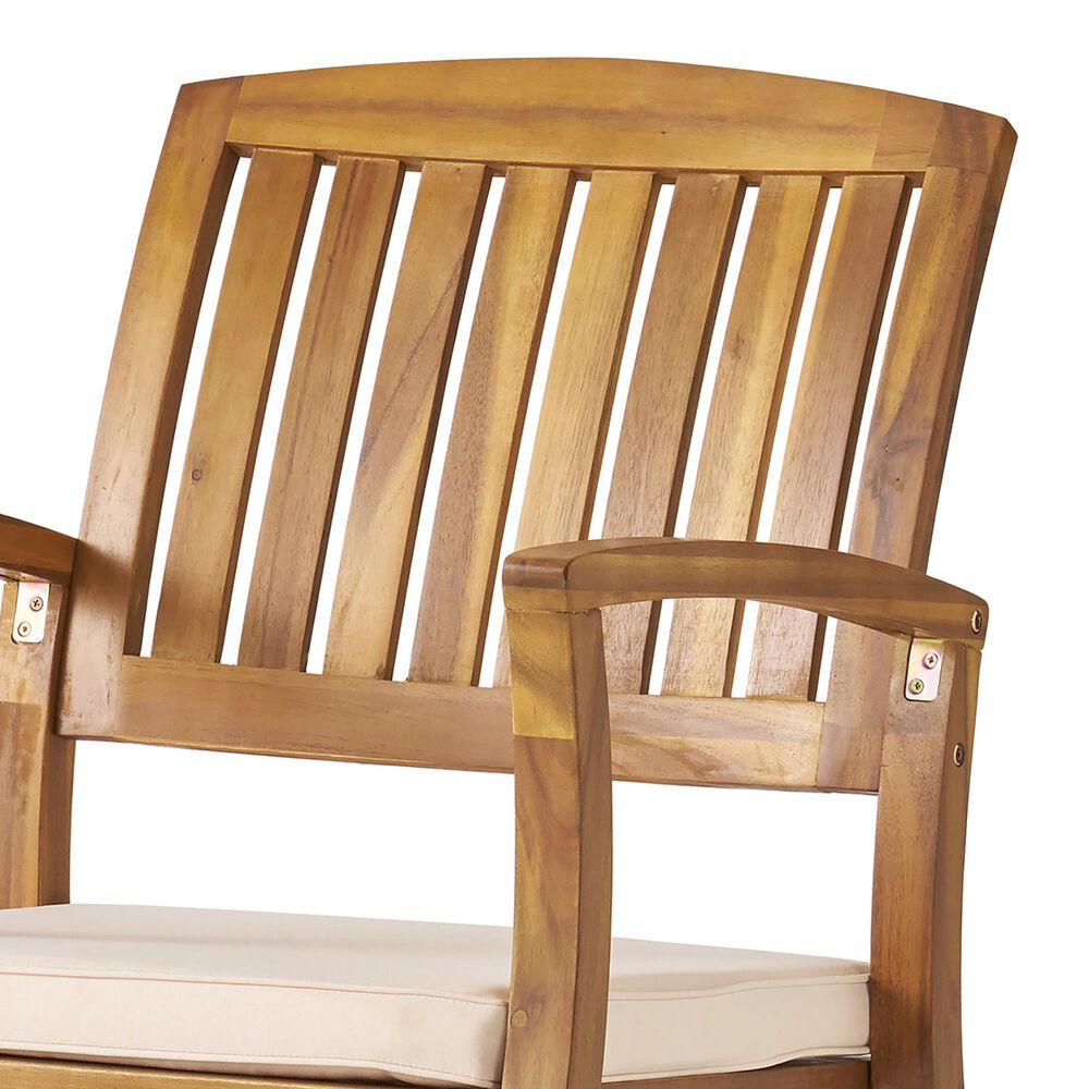 Noble House Selma Patio Rocking Chair in Cream, , large