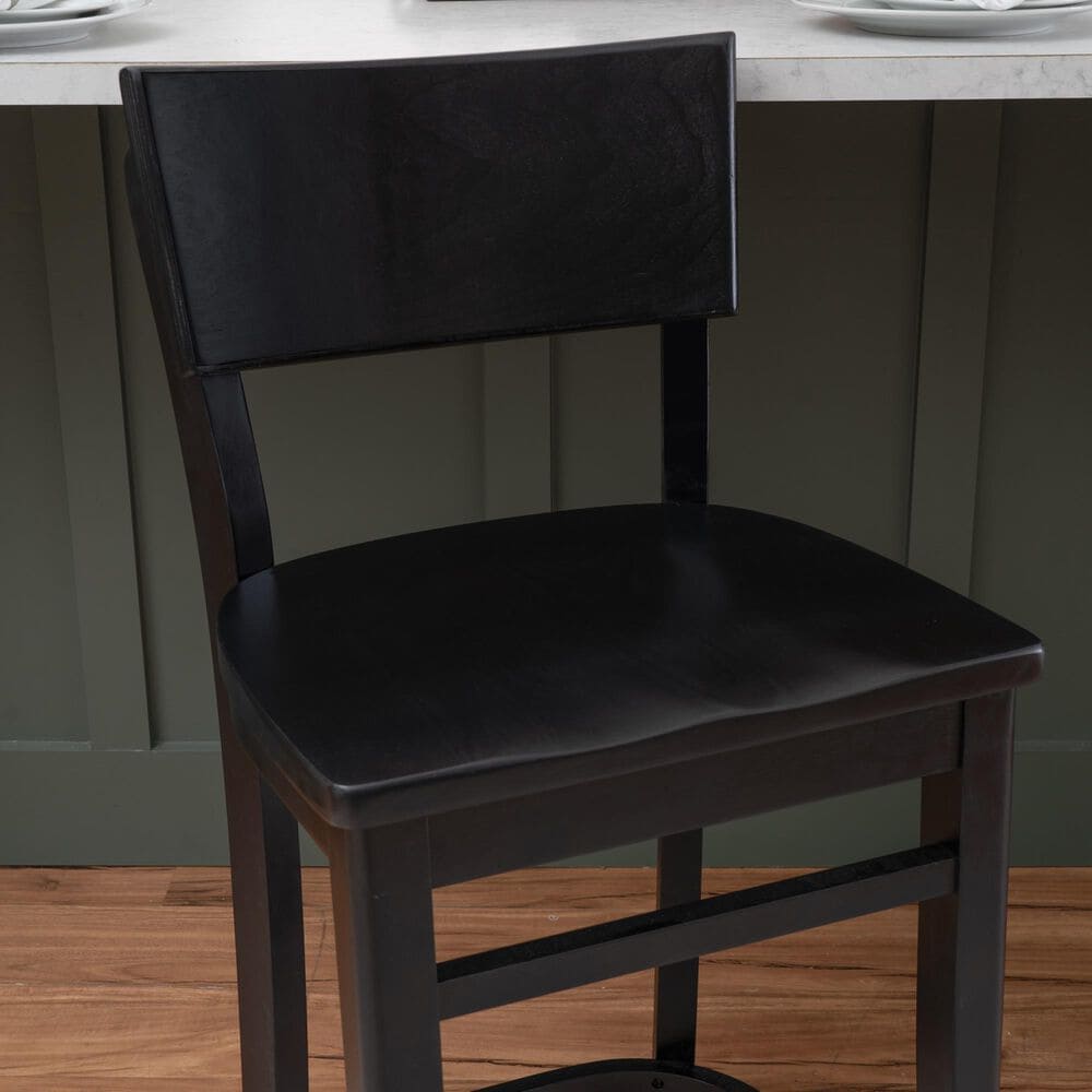 Linon Home Decor Briggs Counter Stool in Black (Set of 2), , large