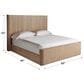Universal Furniture Modern Walker California King Panel Bed in Natural Oak, , large
