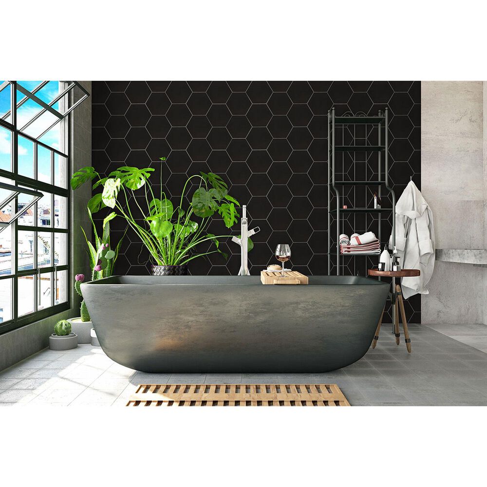 MS International Hexley Graphite 9&quot; x 10&quot; Porcelain Mosaic Sheet, , large