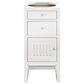 James Martin Vanities Athens 15" Left Door Cabinet in Glossy White with 3 cm White Zeus Quartz Top, , large