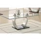 Pacific Landing Contemporary Glass Top Coffee Table, , large