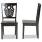 Baxton Studio Gervais Side Chair in Dark Brown (Set of 2), , large