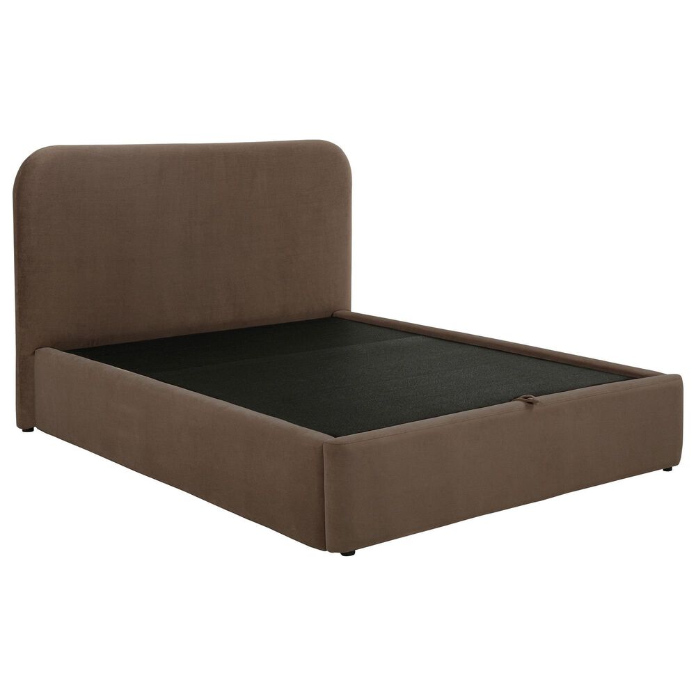 Pacific Landing Anders King Lift Top Storage Bed in Chocolate, , large