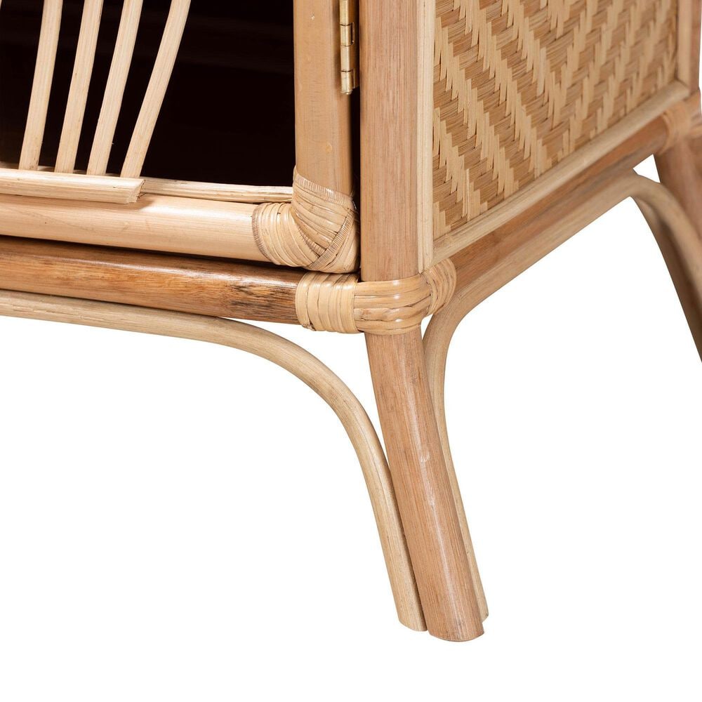 Baxton Studio Danna 2-Shelf Nightstand in Natural Brown, , large