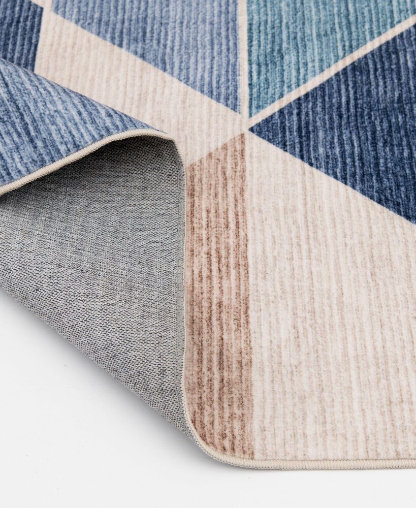 Central Oriental Rugease Devika 5&#39; x 7&#39; Beige and Blue Area Rug, , large