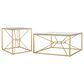 Furniture of America Hough Coffee Table Set in Gold and Clear (Set of 2), , large