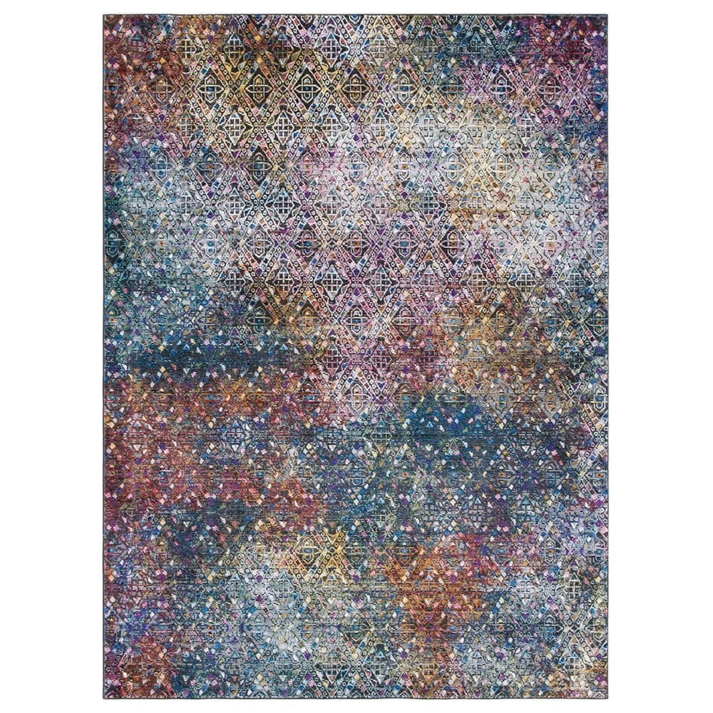 Safavieh Aria 4" x 6" Blue and Ivory Area Rug, , large