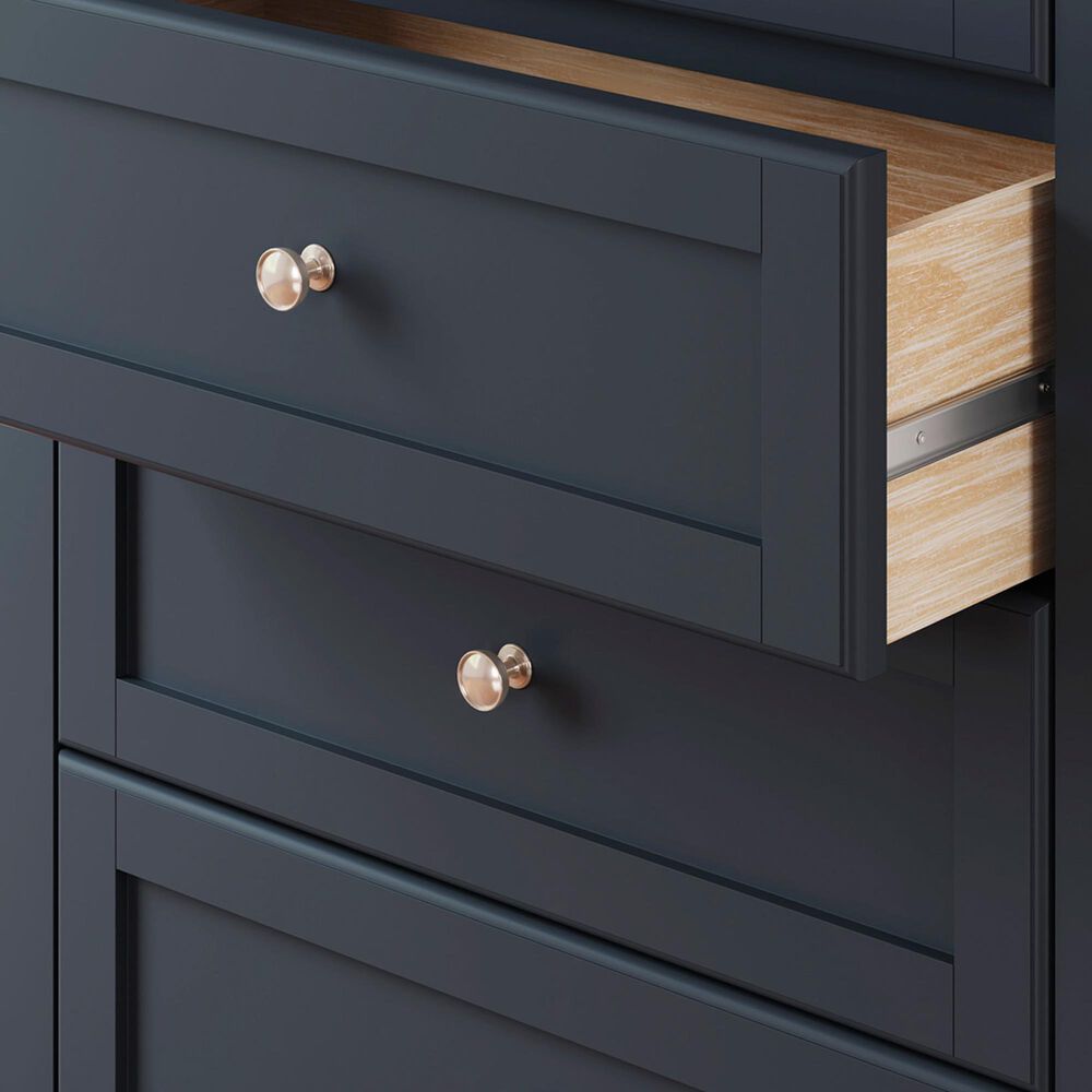 Ashley Landocken 4-Drawer Chest in Dark Slate Blue and Light Brown, , large