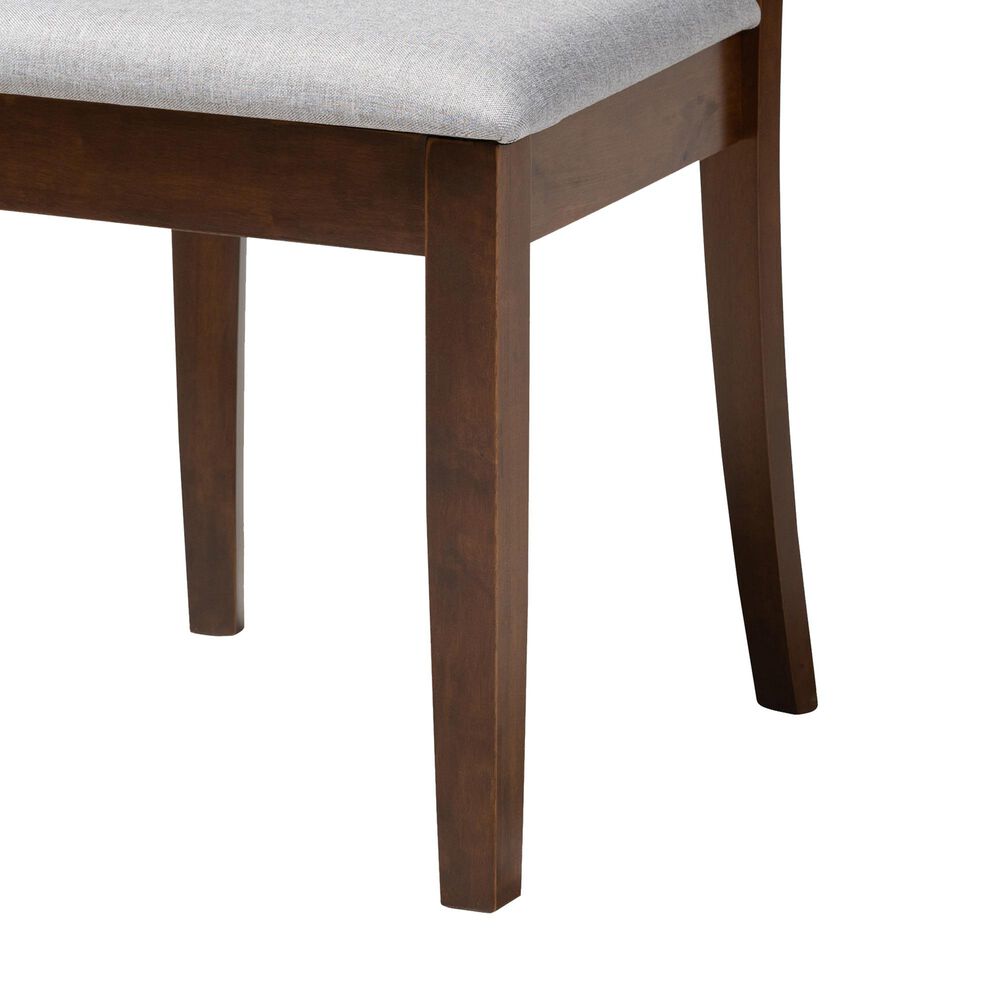 Baxton Studio Bailey 5-Piece Dining Set in Grey/Walnut Brown, , large
