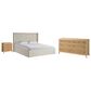 Universal Furniture Avaline Queen Upholstered Storage Bed with Dresser and Nightstand in Skylark with USB Ports and Outlets, , large
