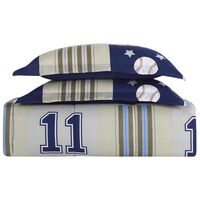 Pem America Denim and Khaki Sports 3-Piece Full/Queen Comforter Set in Blue