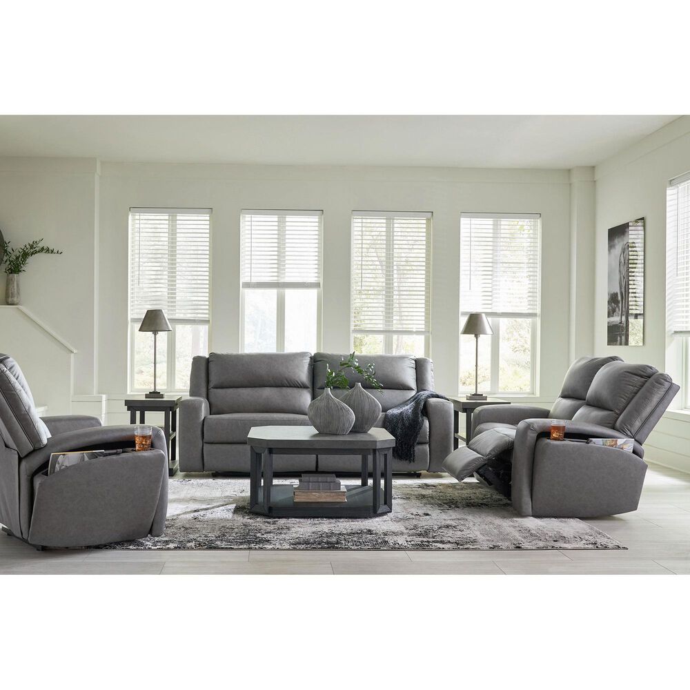 Ashley Brixworth Reclining Loveseat in Slate, , large