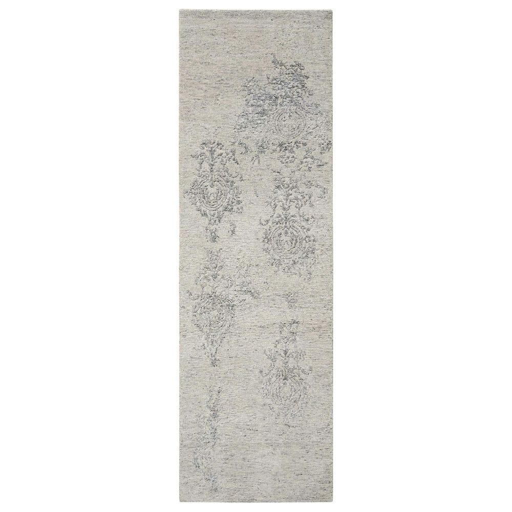 Nourison Silk Shadows 2"3" x 8" Ivory and Silver Runner, , large
