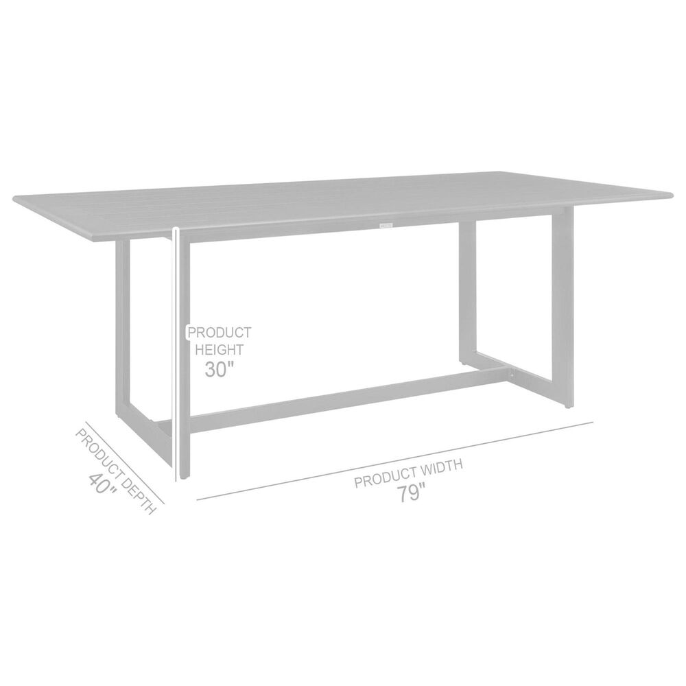Blue River Grand 5-Piece Rectangular Patio Dining Table Set in Black - Table Only, , large