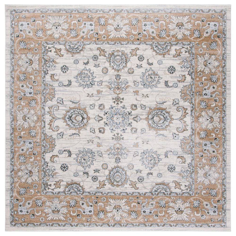 Safavieh Isabella ISA940B 6"7" Square Cream and Beige Area Rug, , large