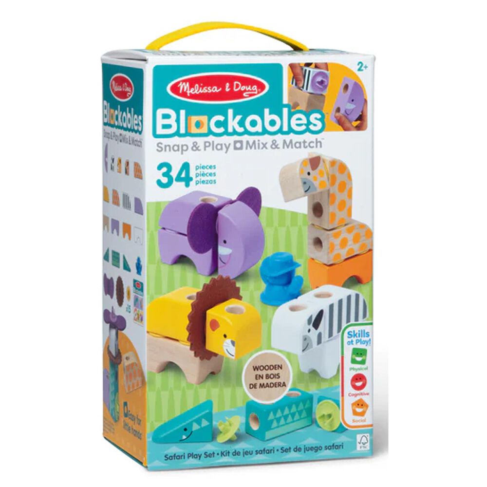 Melissa &amp; Doug Blockables Safari Play Set, , large