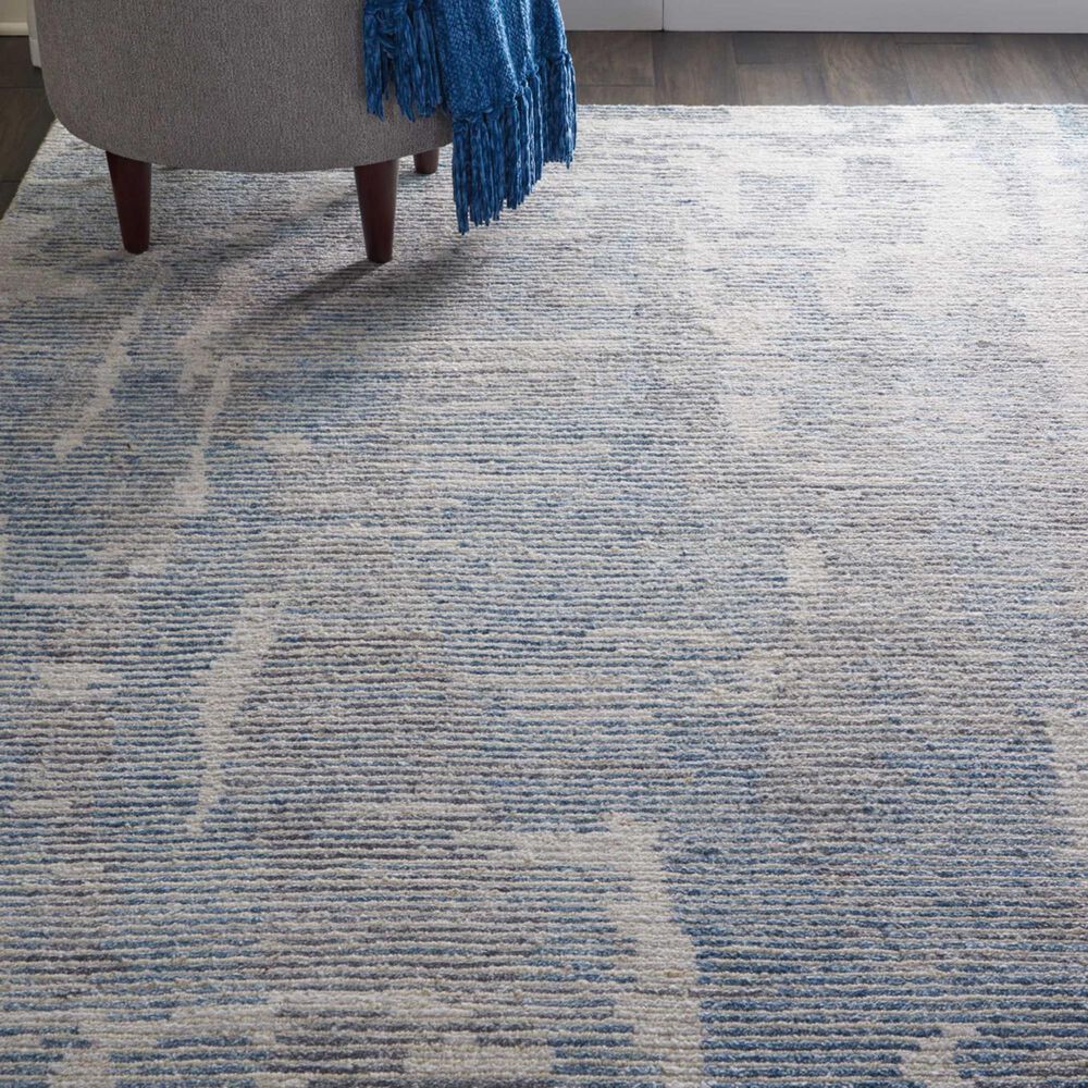 Nourison Ellora ELL01 9&#39;9&quot; x 13&#39;9&quot; Blue Area Rug, , large