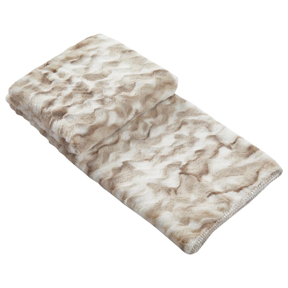Duke Imports Whitetail Wave Plush Throw in Brown, , large