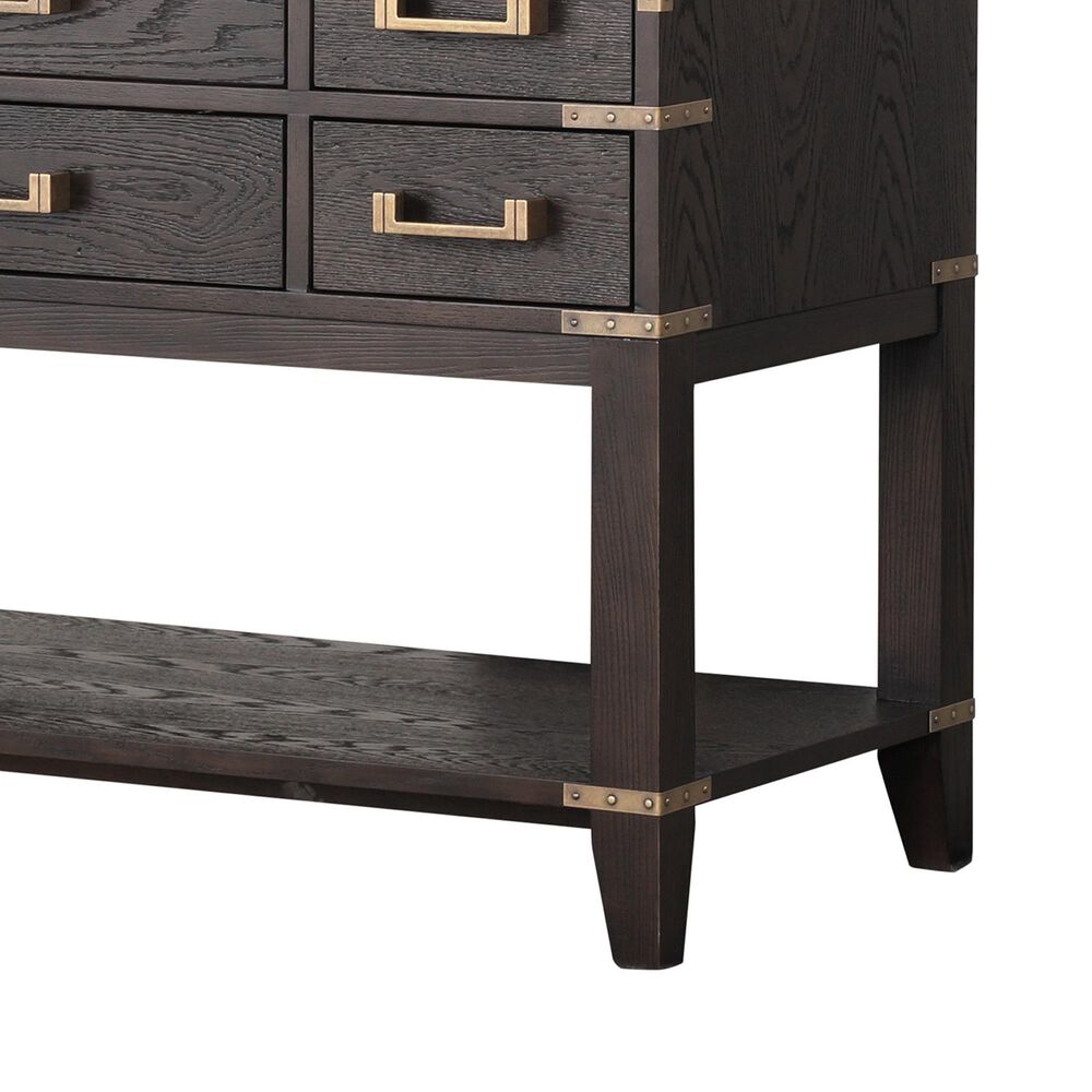 Lexora Home Norwalk 48&quot; Single Bathroom Vanity in Brown Oak with White Carrara Marble Top  and Rectangle Sink, , large