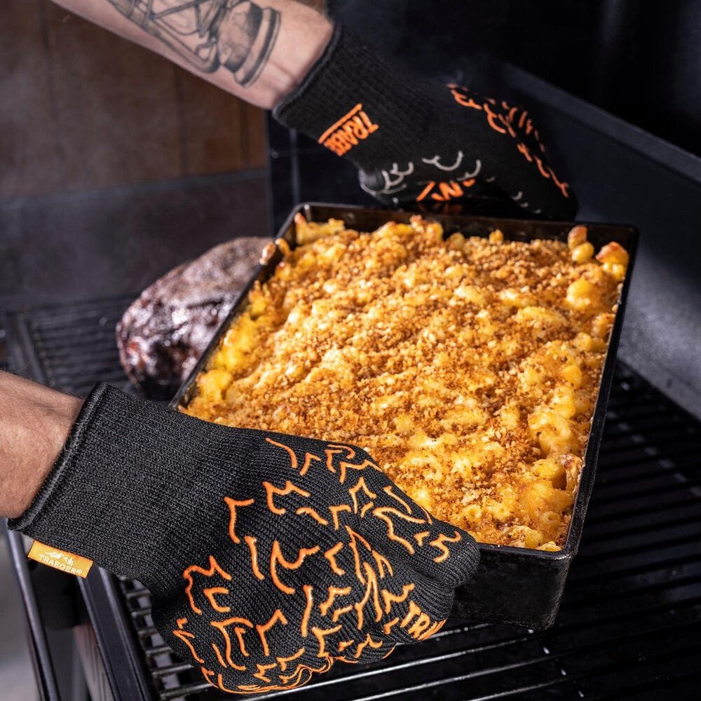 Traeger Grills Heat Resistant BBQ Grilling Mitts with Silicone Grip in Black, , large