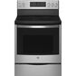 GE Profile 6.2 Cu. Ft. Smart Freestanding Electric Convection Range in Stainless Steel and Black, , large