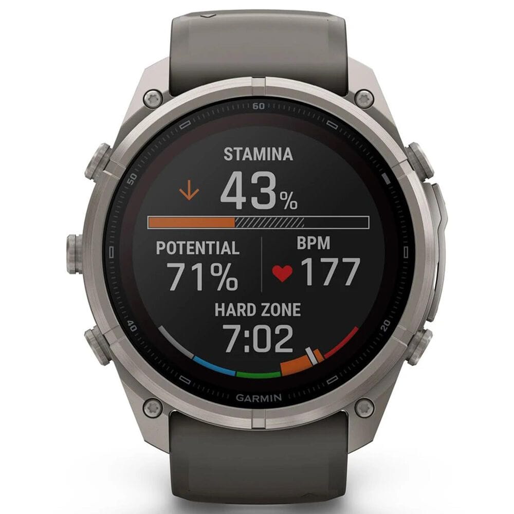 Garmin fenix 9 Pro inReach Solar Smartwatch 51mm Titanium with Pebble Gray and Silver Gray Silicone Band, , large