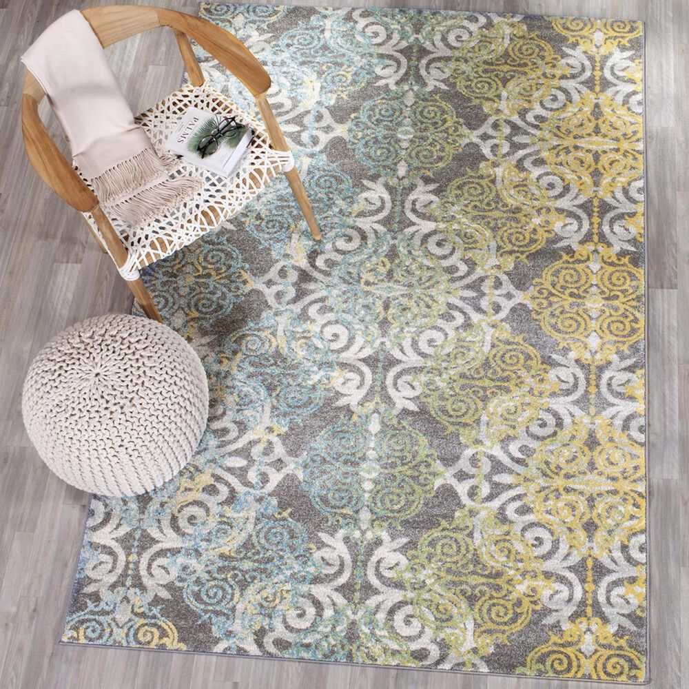 Safavieh Evoke EVK230D-5 5"1" x 7"6" Grey/Ivory Area Rug, , large