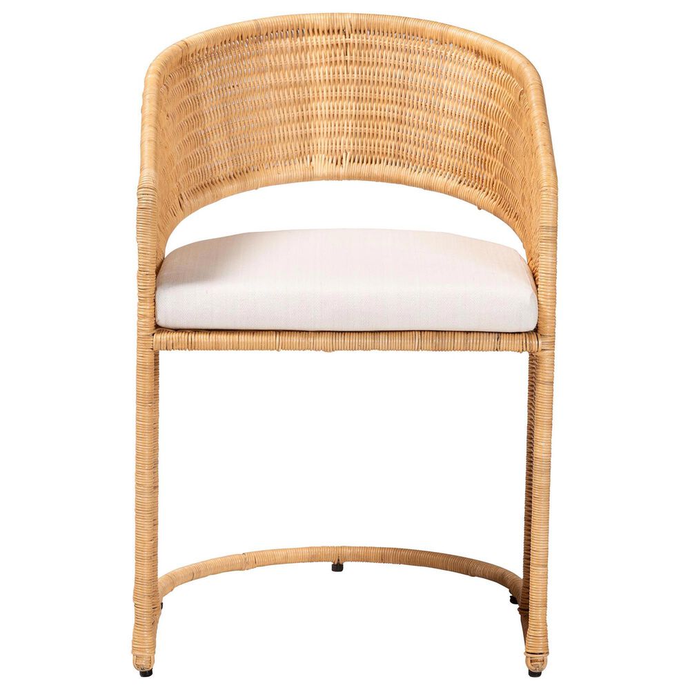 Baxton Studio Palm Arm Chair in Light Honey, , large