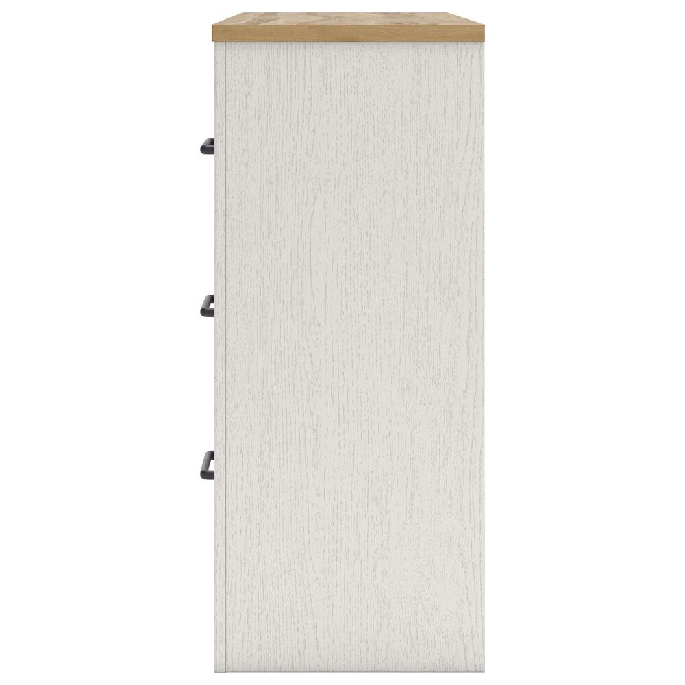 Ashley Linnocreek 3-Piece Twin Bedroom Set in White and Warm Brown, , large