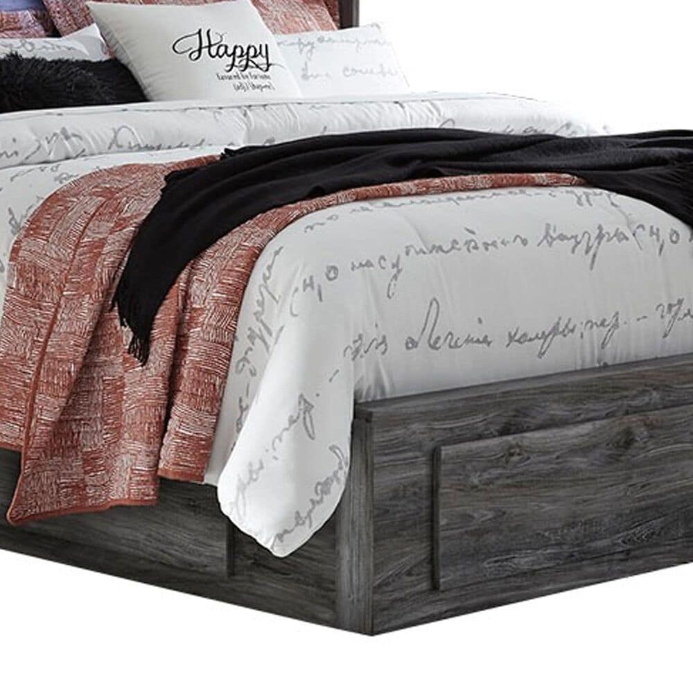 Ashley Baystorm King Panel Bed with 4 Storage Drawers in Gray, , large