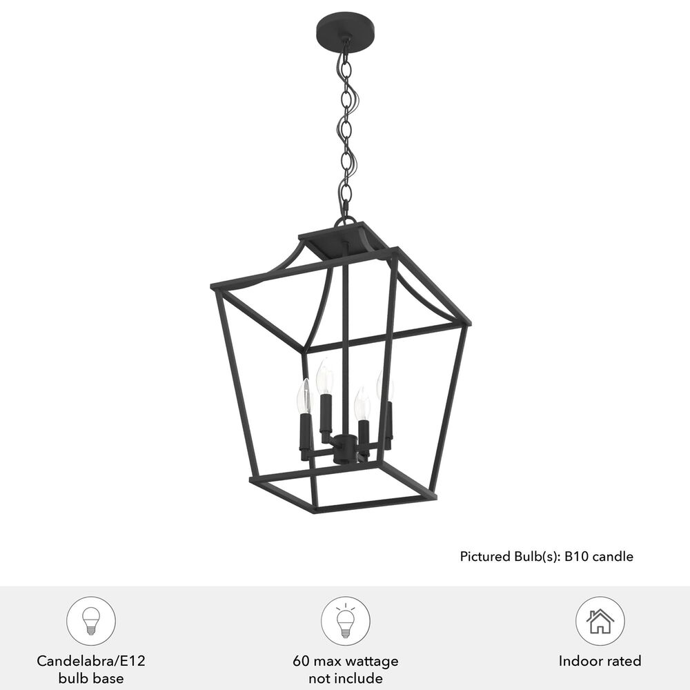 Hunter Laurel Ridge 15&quot; 4-Light Lantern Pendant in Natural Iron, , large