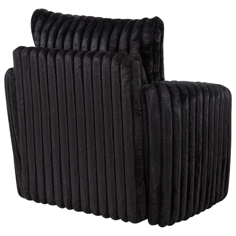 Coaster Sarco Swivel Accent Arm Chair in Black, , large