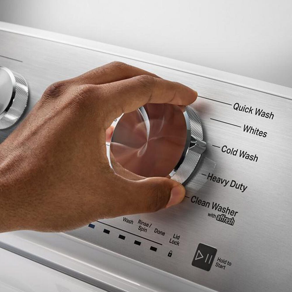 Maytag 4.3 Cu. Ft. Top Load Impeller Washer and 7.0 Cu. Ft. Electric Wrinkle Prevent Dryer Laundry Pair in White, , large