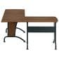 Rta Products Llc Deluxe L-Shaped Desk in Mahogany and Grey, , large